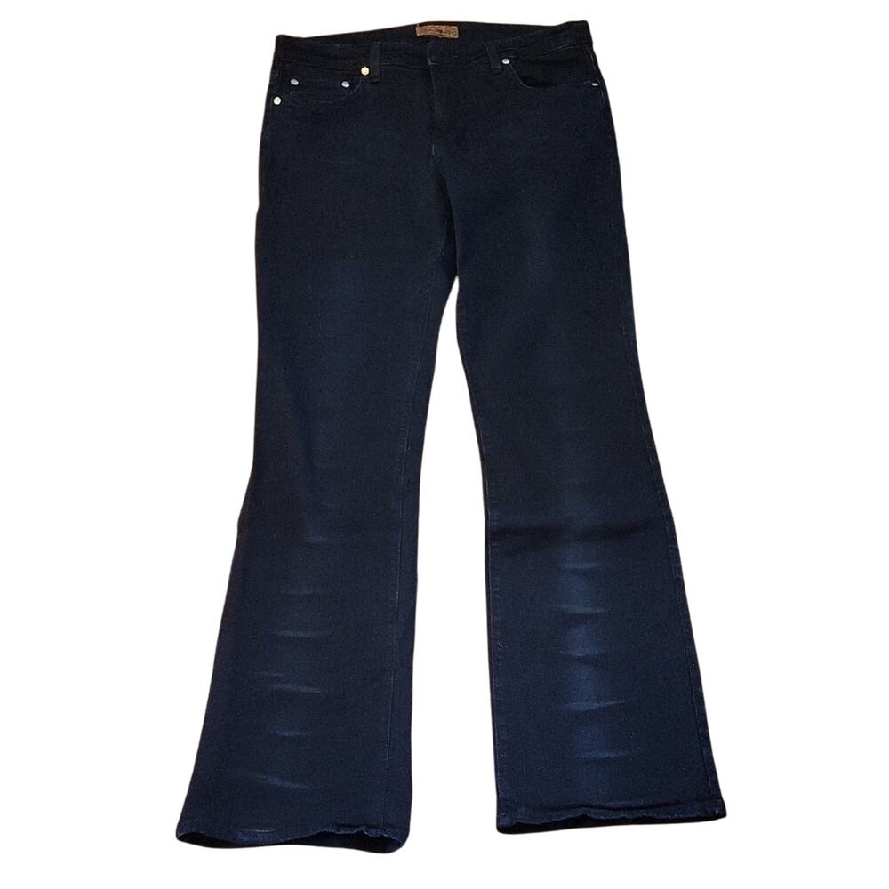Women's Parkers Jeans Size 14 Mid Rise Dark Blue Straight Leg Jeans 30W X 32L